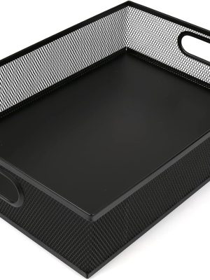 Desk Drawer Organizer, A4 Large Metal Mesh Desk Rrganizer Tray, Versatile Storage Box Set for Office  Supplies,13 x 9 inches